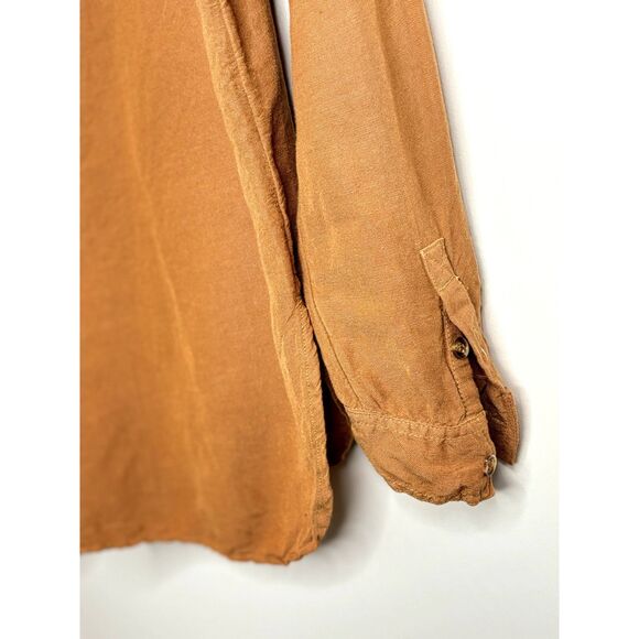 Pilcro Anthropologie Ruffles Linen Blend Shirt Size XS - Small - n76 - Picture 10 of 16